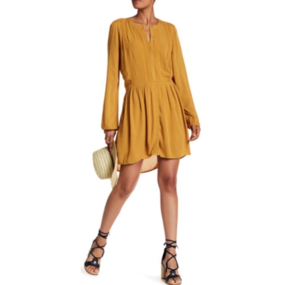DR2 Mustard Pleated Dress